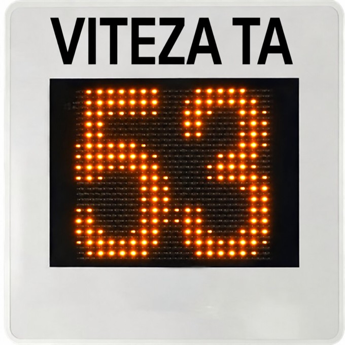 Panou radar afisare viteza – model economic (o singura culoare, fara date de trafic) Panou radar afisare viteza – model economic (o singura culoare, fara date de trafic)